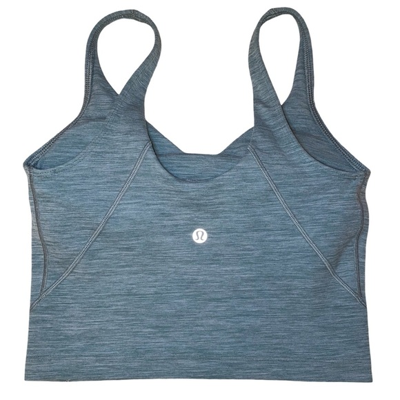 LULULEMON ATHLETICA SPORTS BRA Heather Tidewater Teal Like New GRN - Picture 2 of 7